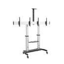 Brateck Dual Screen Aluminum Height Adjustable Tv Cart For 37 To 60In