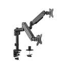 Brateck Dual Monitors Arm Pole Mounted Gas Spring Matte Black