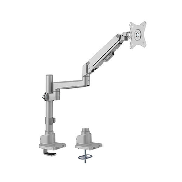 Brateck Single Monitor Arm Pole Mounted Thin Gas Spring Matte Grey