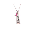Breast Cancer Bar Necklace