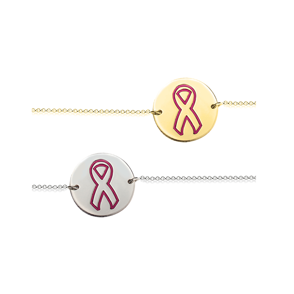Breast Cancer Disk Bracelet