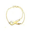 Breast Cancer Ribbon Initial Bracelet