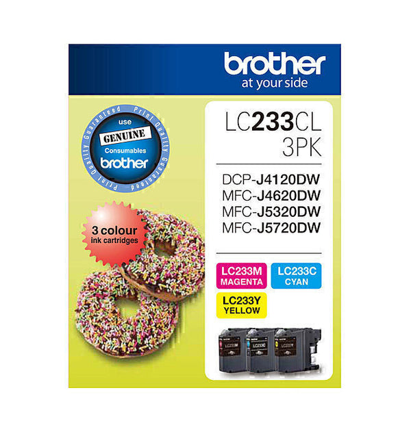 Brother Lc233 Cmy Colour Pack 550Pages Each