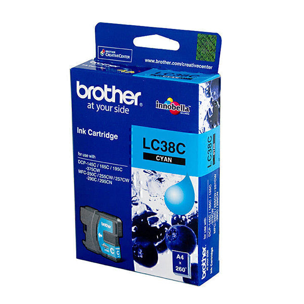 Brother Lc38 Cyan Ink Cart 260Pages