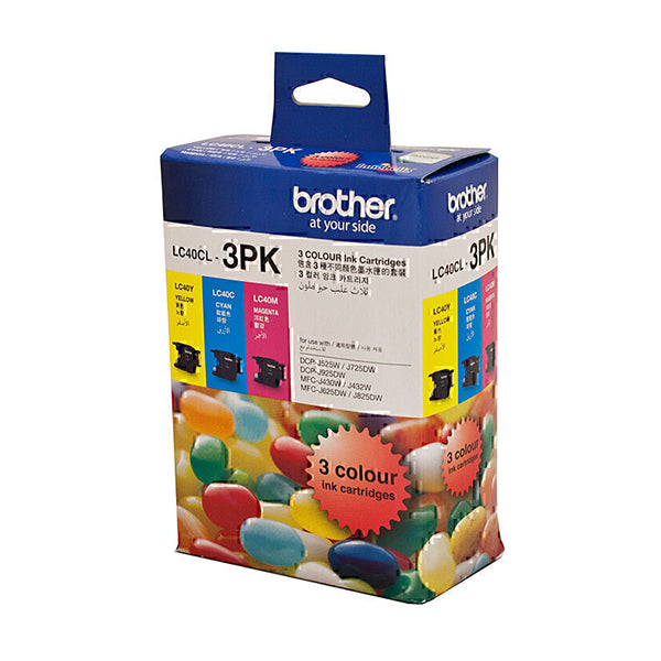 Brother Lc40 Cmy Colour Pack 300Pages Each