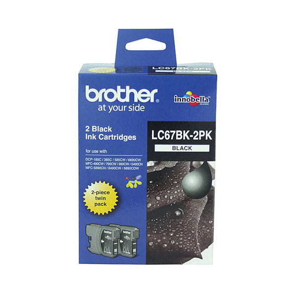 Brother Lc67 Black Twin Pack