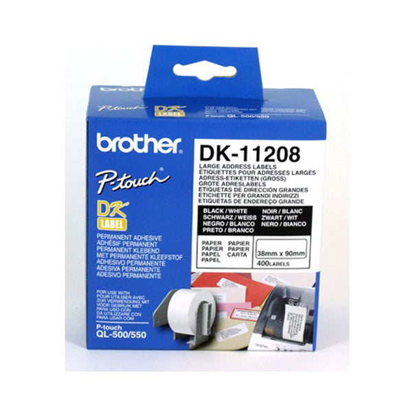 Brother White Standard Large Address Label 38Mm X 90Mm