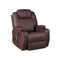 Brown Massage Sofa Chair Recliner Swivel Pu Leather