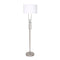 Brushed Nickel Height Adjustable Metal Floor Lamp