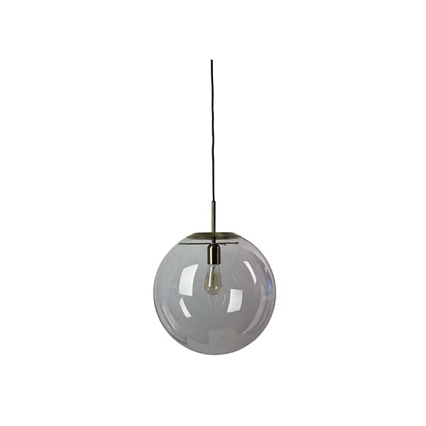 Brushed Brass And Clear Glass Pendant 40