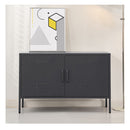 Buffet Sideboard Locker Metal Storage Cabinet Base Black