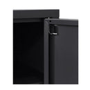 Buffet Sideboard Locker Metal Storage Cabinet Base Black