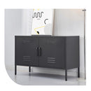 Buffet Sideboard Locker Metal Storage Cabinet Base Black