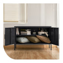 Buffet Sideboard Locker Metal Storage Cabinet Base Black