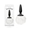 Bunny Tails Mini Black Butt Plug With White Bunny Tail