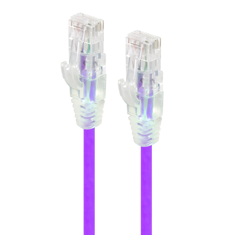Alogic 050M Purple Ultra Slim Cat6 Network Cable 28Awg Series Alpha