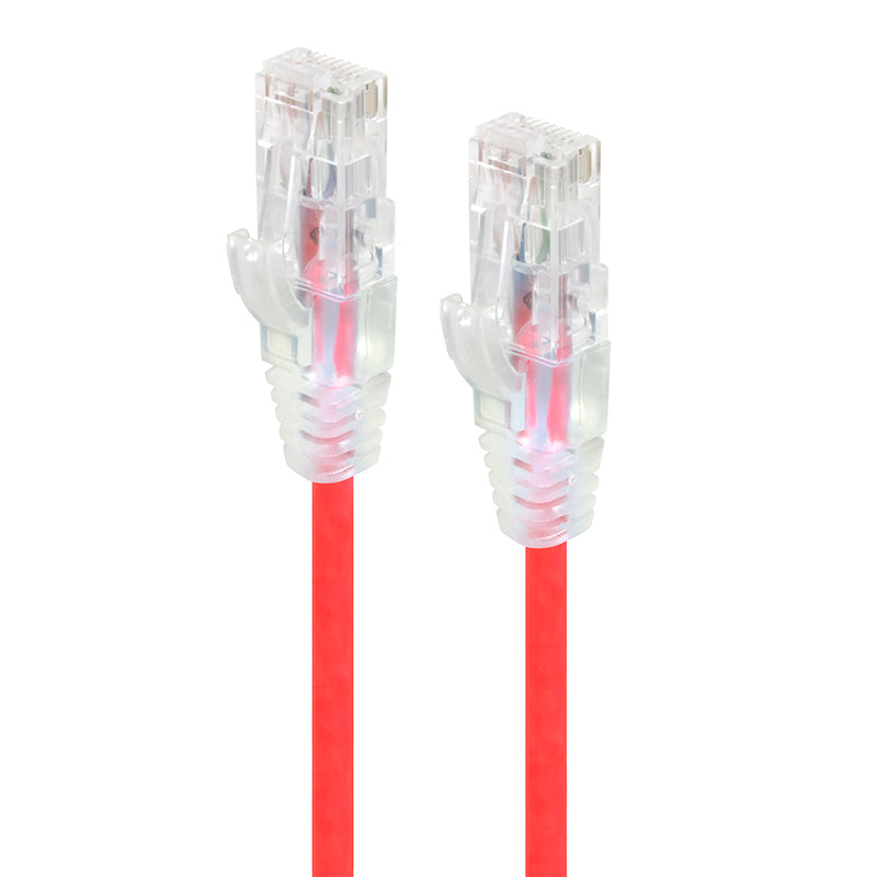 Alogic 050M Red Ultra Slim Cat6 Network Cable Utp 28Awg Series Alpha
