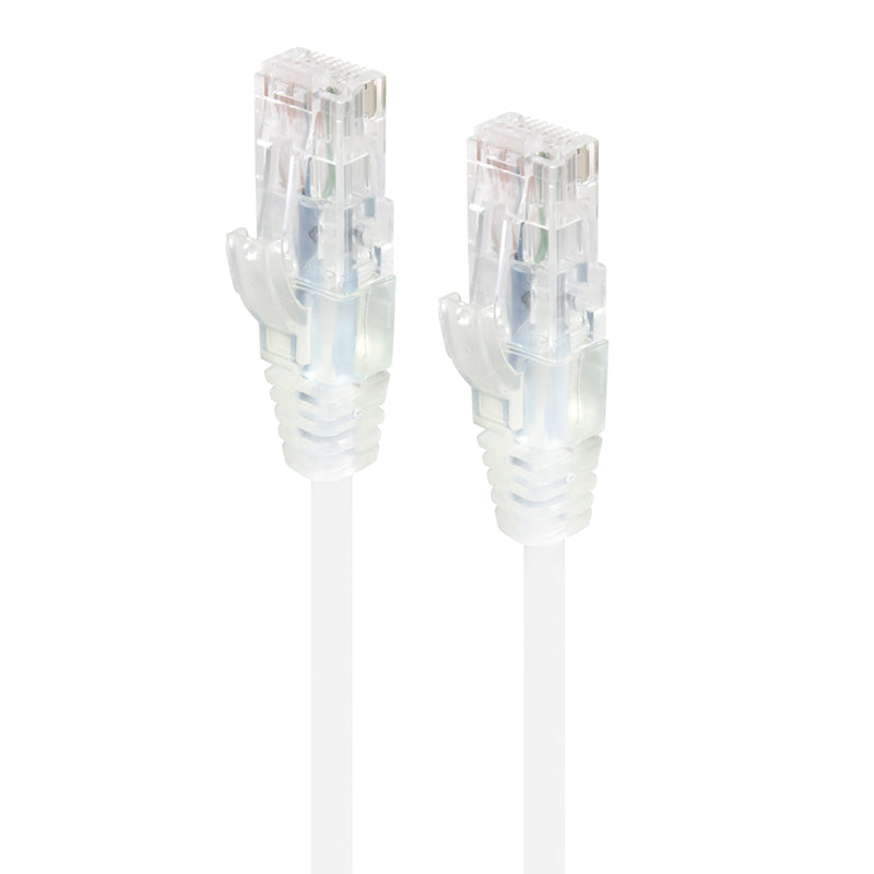 Alogic 1M White Ultra Slim Cat6 Network Cable Utp 28Awg Series Alpha