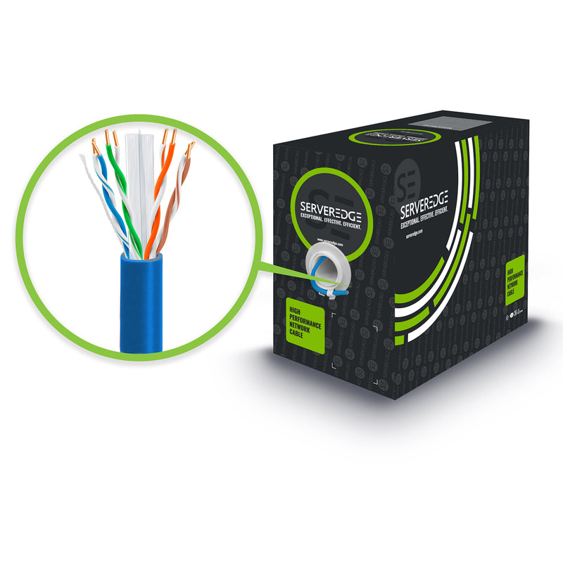 Serveredge Cat6 305M Network Cable Utp Solid Pvc 23Awg Blue