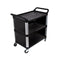 Soga 3 Tier Covered Food Trolley Food Waste Storage Kitchen Black