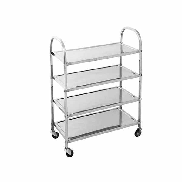 Soga 4 Tier 950X500X1220 Stainless Steel Kitchen Food Cart Trolley