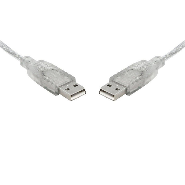 8Ware USB 2.0 Cable 5m A To A Transparent Metal Sheath UL Approved