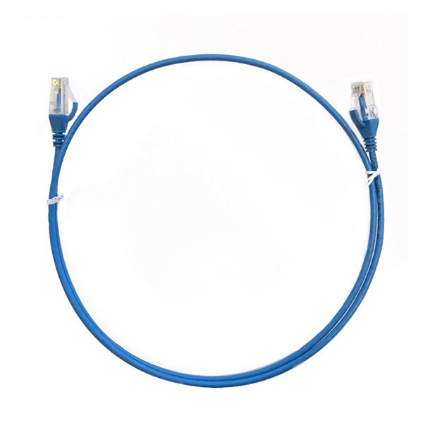 8Ware Cat6 Ultra Thin Slim Cable 15M Blue Color Premium Rj45 Ethernet