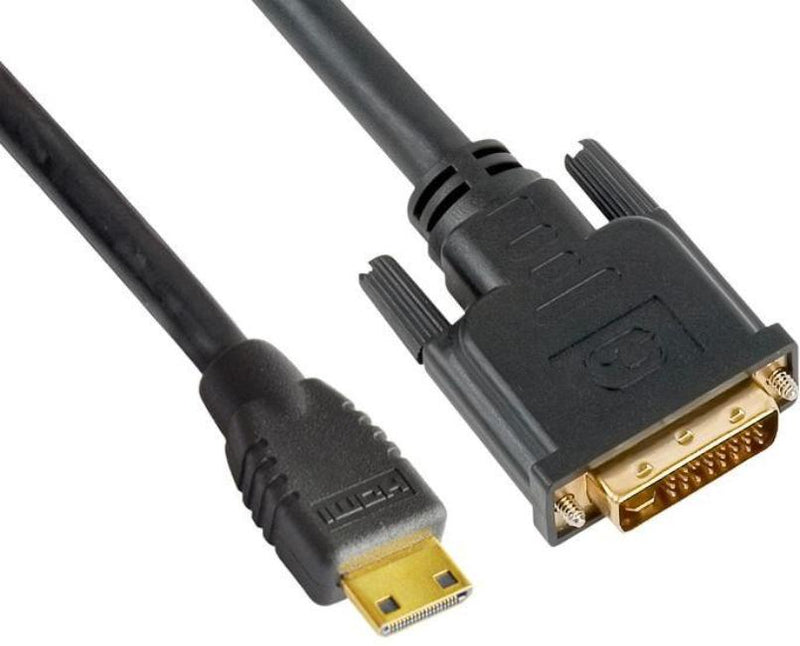 Mini HDMI to DVI Cable - 19 pins Male to 24+1 pins Male 30AWG