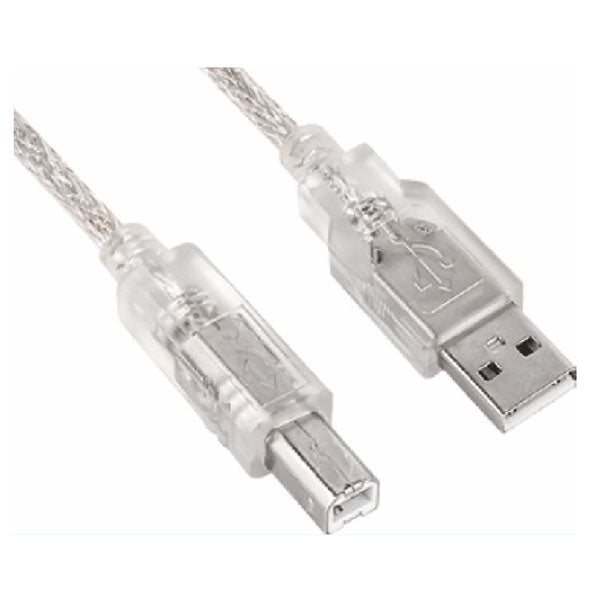 Astrotek USB Printer Cable 3m Type A Male to Type B Male Transparent