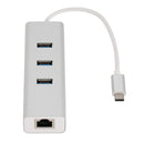 USB 3.1 Type C to LAN + USB3.0 Hub Gigabit RJ45 Ethernet Network