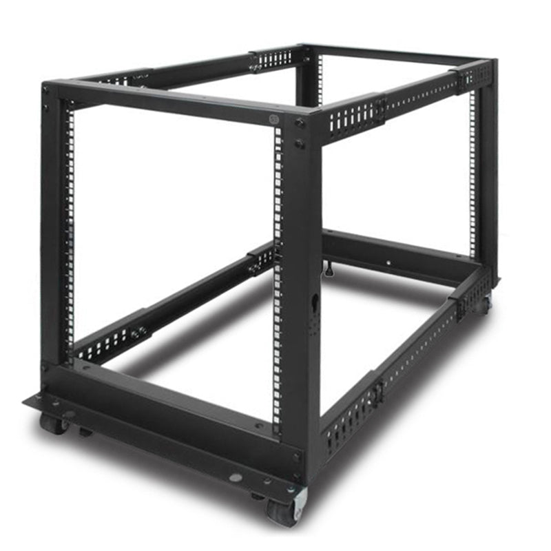 Serveredge 12RU fully assembled 4 post Adjustable Depth Server rack With Castors