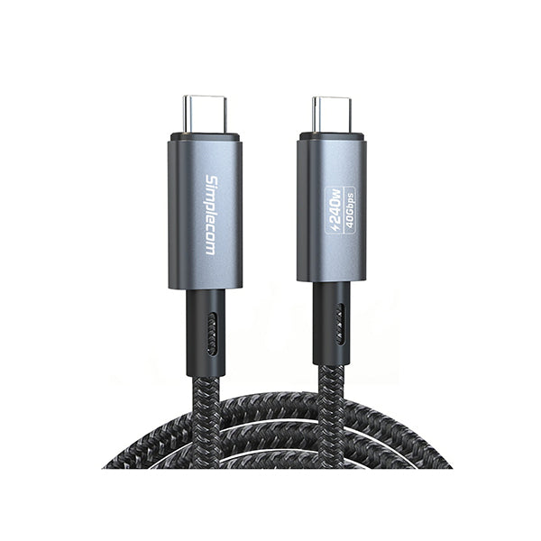 Simplecom Ca612 Usb C To Usb C Cable Usb4 40Gbps 5A 240W