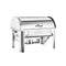 Soga Stainless Steel Roll Top Chafing Dish Dual Trays Food Warmer