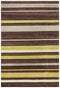 City Stylish Stripe Brown Green Rug