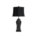 Classic Antique Cut Lamp With Harp Shade Black