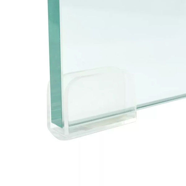 Clear Glass TV Stand Monitor Riser 100x30x13cm