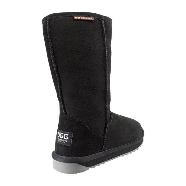 Platinum Sheepskin Water Resistant Tall Classic Boots Black