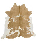 Exquisite Natural Cow Hide Beige White Rug