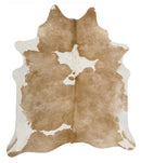 Exquisite Natural Cow Hide Beige White Rug