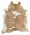 Exquisite Natural Cow Hide Beige White Rug