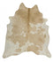 Exquisite Natural Cow Hide Beige White Rug