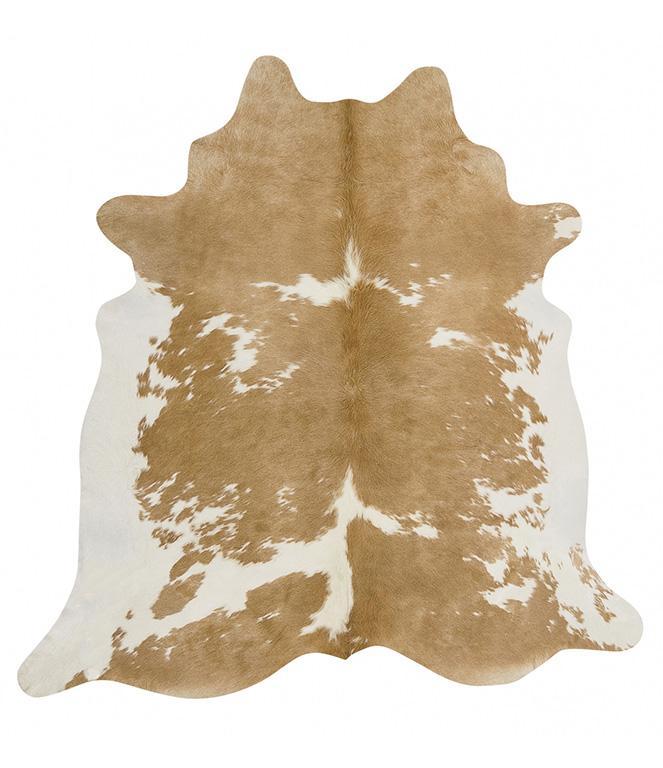 Exquisite Natural Cow Hide Beige White Rug