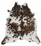 Exquisite Natural Cow Hide Black Tricolor Rug