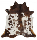 Exquisite Natural Cow Hide Black Tricolor Rug