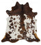 Exquisite Natural Cow Hide Black Tricolor Rug