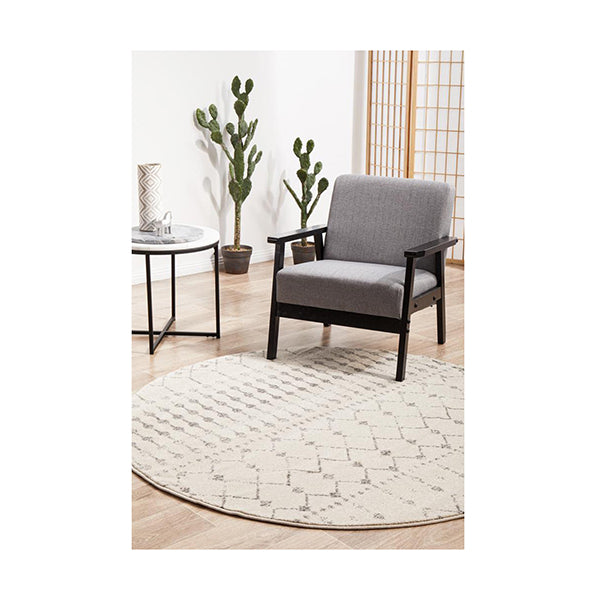 Granite Elsa Silver Round Rug