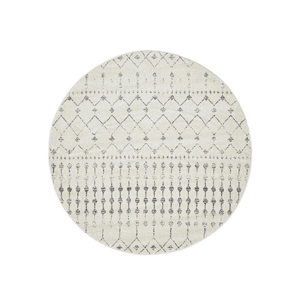 Granite Elsa Silver Round Rug