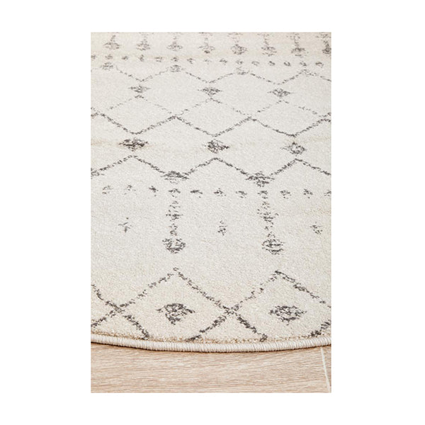Granite Elsa Silver Round Rug