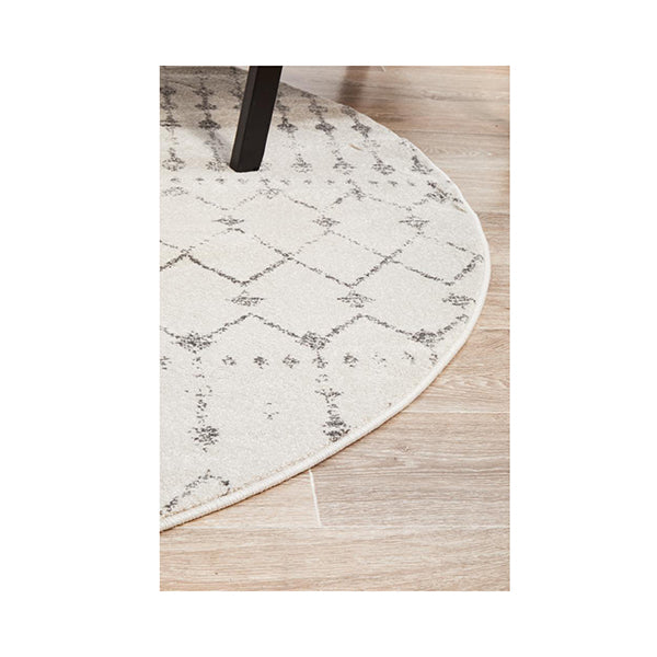 Granite Elsa Silver Round Rug