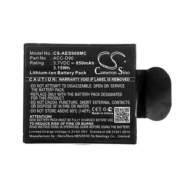 Cameron Sino Aes900Mc Battery Replacement For Aee Camera